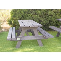 Mesa de picnic de plstico reciclado