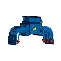 Pinza con patines articulados