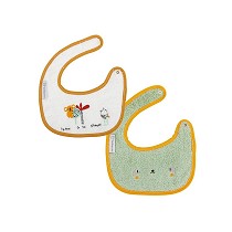 Pack 2 baberos bordados rizo