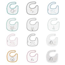 Pack 12 baberos bordados de rizo