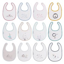 Pack 12 baberos bordados de rizo