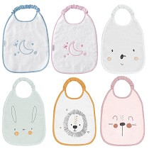 Pack 12 baberos bordados de rizo