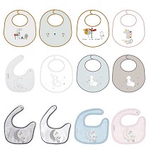 Pack 12 baberos bordados de rizo