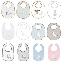 Pack 12 baberos bordados de rizo