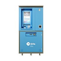 Terminal de autoservicio para tarjetas y efectivo en isleta