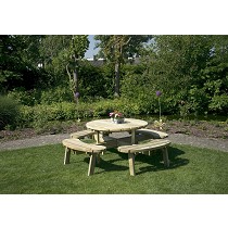 Mesa de picnic circular