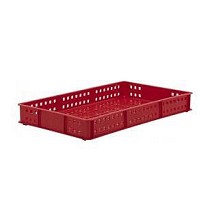 Bandejas slidas apilables perforadas