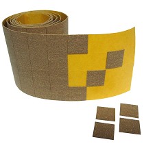 Separadores de corcho + caucho adhesivado para vidrio