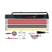 Piezas de ayuda para el tendido de cables en tuberas no guiadas