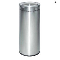 Papelera circular de acero inoxidable