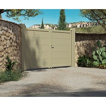 Portones de madera y aluminio