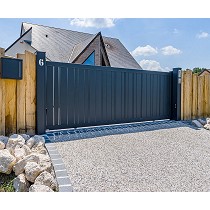 Portones de madera y aluminio