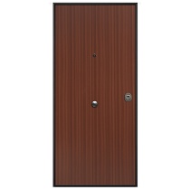 Puertas acorazadas para vivienda con acabado exterior en sapelly