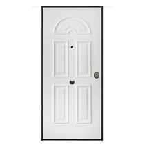 Puertas acorazadas para exterior con acabado blanco resistente a la intemperie