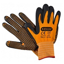 Guantes de nylon con espuma ultrafina de nitrilo y puntos antideslizantes