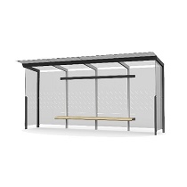 Marquesinas de autob�s con cerramiento de vidrio templado