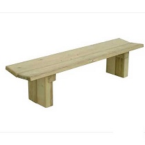 Banquetas de madera de pino para espacios exteriores