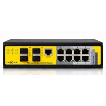 Switches industriales gestionables con ocho puertos ethernet y cuatro sfp