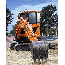 Miniexcavadora de radio cero