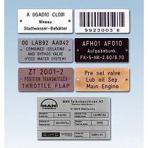 Placas de identificacin grabadas