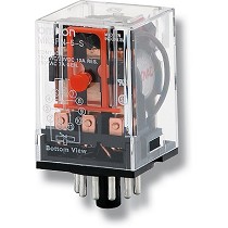 Rel industrial con pulsador de prueba