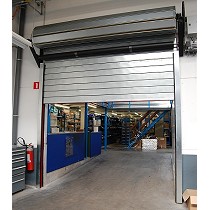 Puerta enrollable cortafuegos