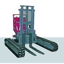 Transpaleta sobre orugas