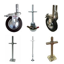 Ruedas y husillos para andamio