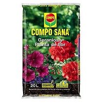 Sustrato geranios y plantas de flor