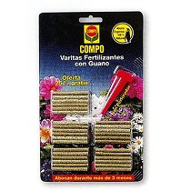 Varitas fertilizantes con guano
