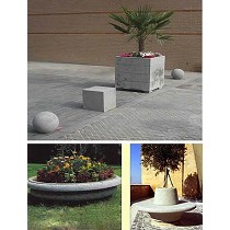Jardineras, bancos y bolardos