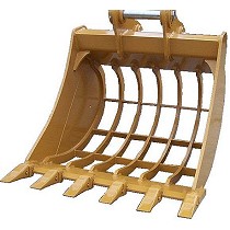 Cucharas de zanjeo fondo rejado 