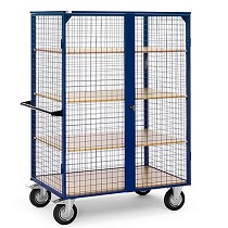 Carro de transporte con paredes de malla