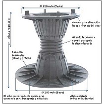 Soportes regulables para pavimentos flotantes