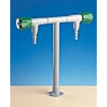 Columnas de agua con dos grifos