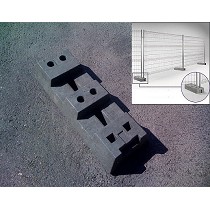 Pies de valla de plstico 100% reciclado
