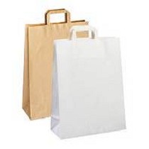 Bolsas de kraft con asas planas