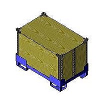 Contenedores de acero y madera