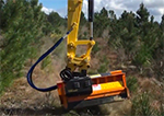Trituradora hidráulica serie RA/SB para hierbas-matorrales-arbustos-ramas-restos de poda – acoplada a miniexcavadora 7,5-9 t