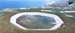 Waterproofing of the water reservoir built in the Montaña de Taco volcano, Tenerife, Canary Islands.