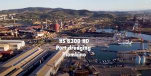 Liebherr - Grúa sobre cadenas HS 8300 HD en dragado portuario