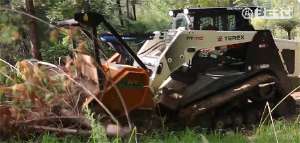 Trituradora forestal hidráulica serie MX/SSL para hierbas-matorrales-arbustos-maleza-troncos – acoplada a minicargadora de alto caudal