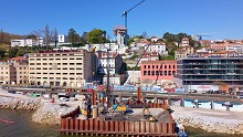 Las pilotadoras de rotación Liebherr LB 45 y LB 36 de Cimentalia ejecutan la cimentación del puente que unirá Oporto con Vilanova de Gaia