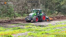 Trituradora forestal - Tmc Cancela MFX - con tractor FENDT
