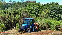 Trituradora forestal - Tmc Cancela TFE - con tractor New Holland