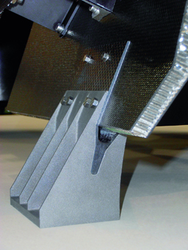 Los robustos soportes de titanio se fabrican utilizando una EOSINT M 280...