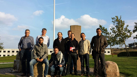 El grupo de tcnicos de Ingafood y representantes de Merial en su visita en Dinamarca