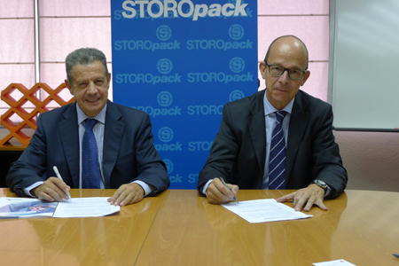 ngel Gonzlez Lucas, presidente de Anfapa y Jordi Cardoner, consejero delegado de Storopack
