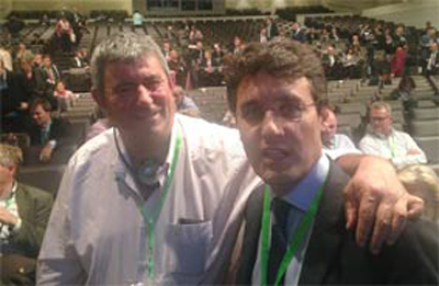 Lorenzo Ramos, secretario general de Upa, junto a Fernando Miranda...