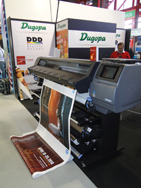 Nueva impresora HP Latex 360 en el stand de Dugopa en C!Print Madrid